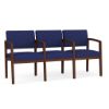 Picture of Lenox Wood 3 Seater with Center Arms